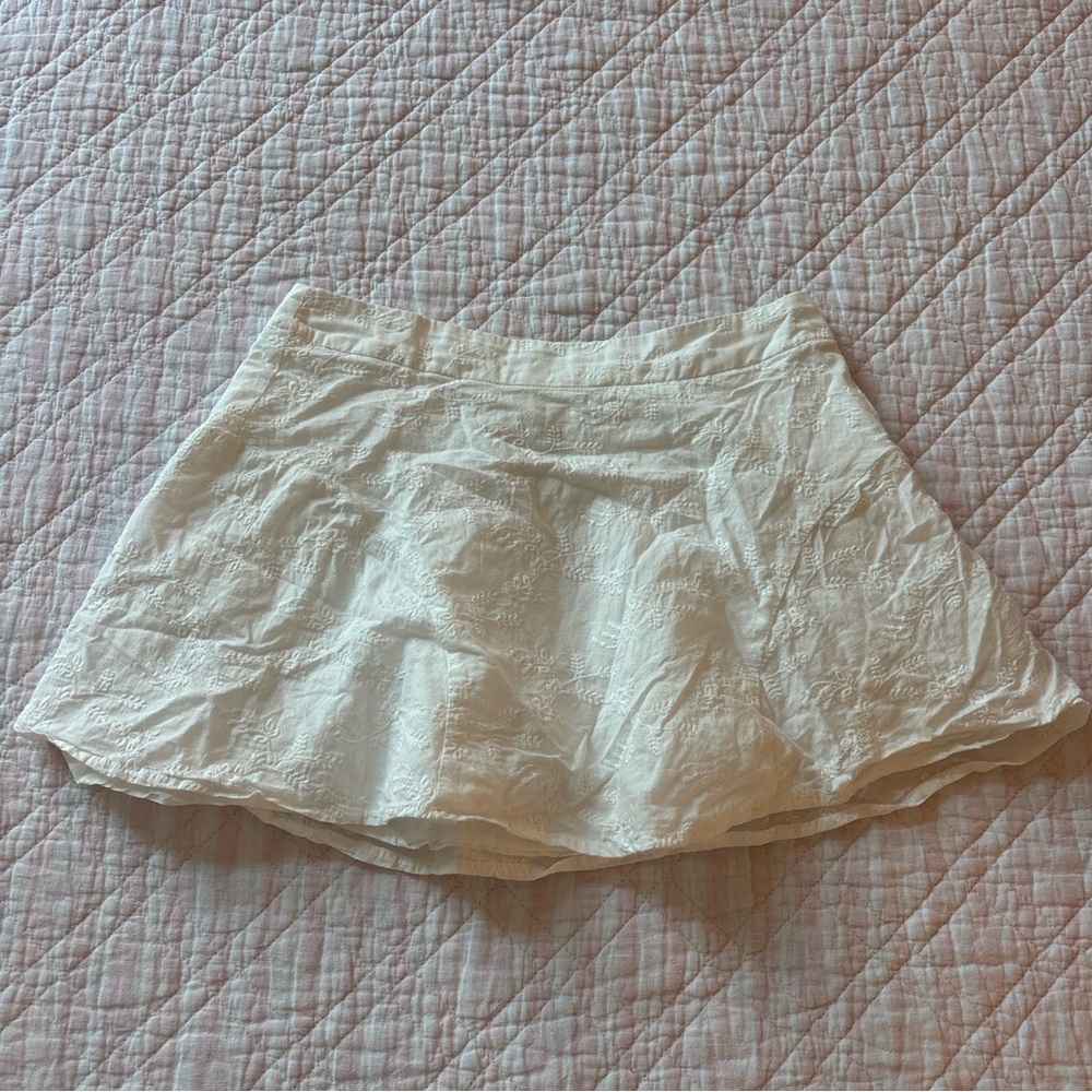Princess Polly White Embroidered Skirt